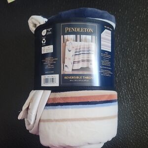 Pendleton Striped Reversible Throw Blanket